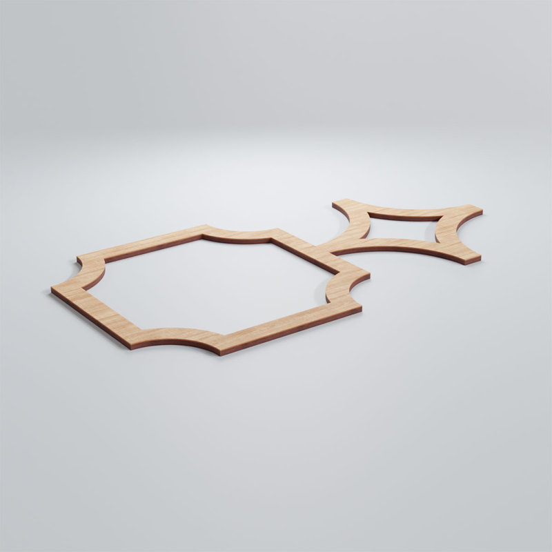 Panneaux muraux décoratifs en bois Anderson, Aulne, H 15 3/8 po x l 27 7/8 po x P 1/4 po