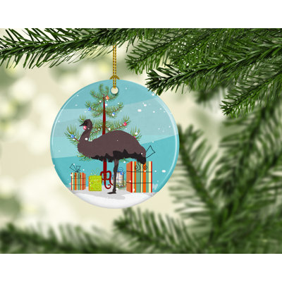 3'' Ceramic Animals Holiday Shaped Ornament