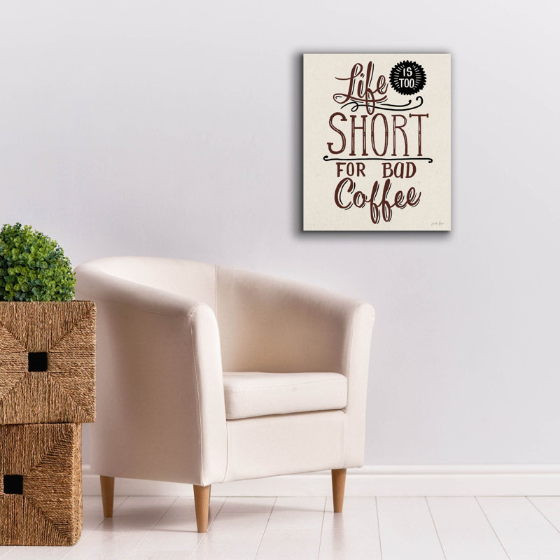 "Epic Graffiti" Bad Coffee 1 No Pink "par Janelle Penner, art mural sur toile, H 24 po x l 20 po x P 0,75 po