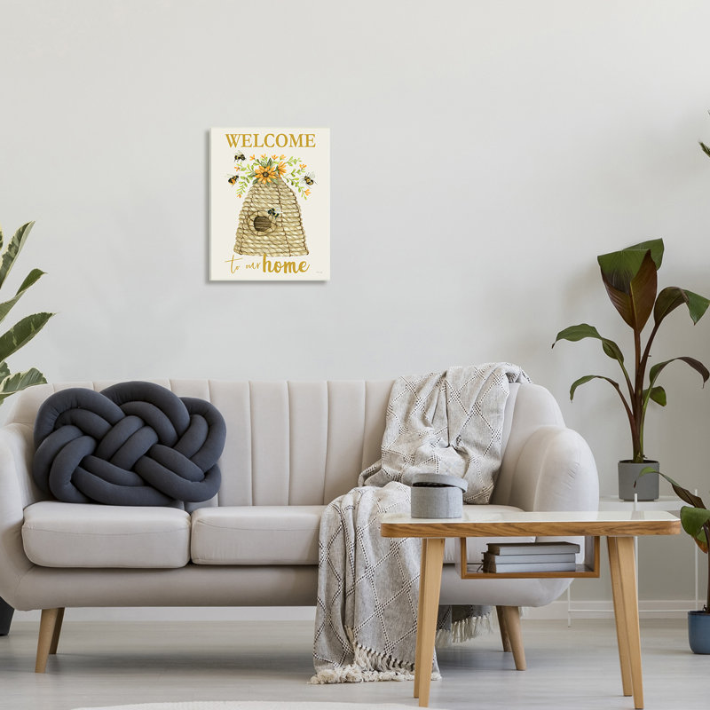 Welcome Home, insecte planant, H 13 po x l 13 po x P 0,5 po, Plaque murale