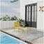 Holiday - Ensemble de meubles d'intérieur / extérieur 2 pièces 1 chaises et 1 table basse Matériau PP imperméable - Ensemble de conversation pour patio facile à assembler (jaune)