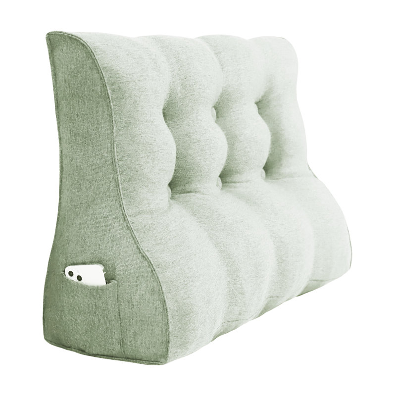 Triangular Backrest Cushion, Ivory, 56cm x 100cm