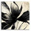 «Flowers Black White 16» par Ray Heere, art mural en verre acrylique, 12 po x 12 po-590348581