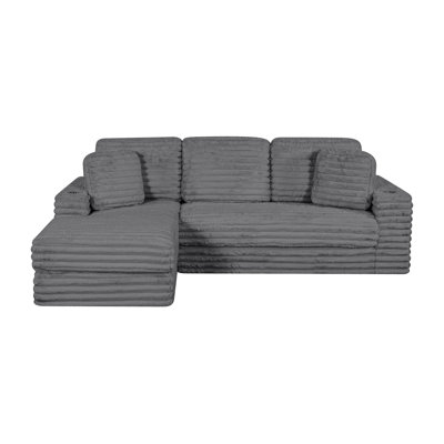 Compressed 2 Piece L-Sectional With Chaise