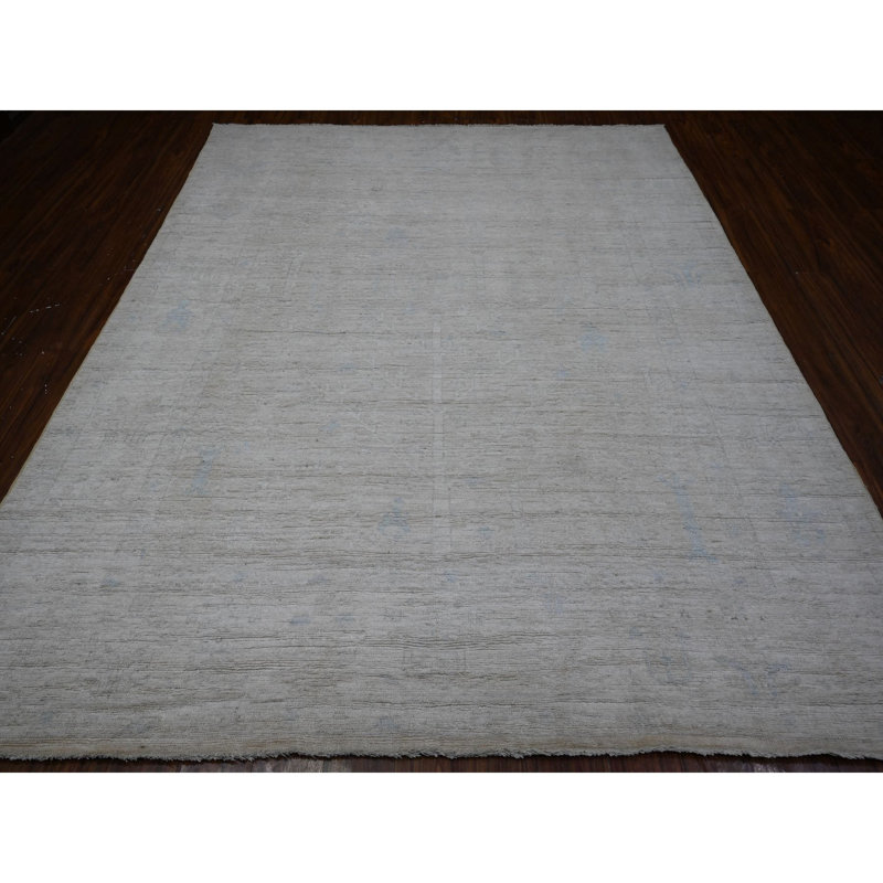 Tapis oriental gris Oushak 8 pi 1 po x 9 pi 7 po Angora