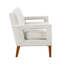 Causeuse en tissu d'ameublement en chenille beige avec pieds en bois massif-1756184625