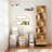 5Tier Rotating Bookshelf, 360° Display Round Spinning Bookshelf With Wheels And Drawer, Space-Saving, Small Space Rotating Bookshelf Tower For Bedroom, Living Room, Home, Office, Wood Color-272824000-272824001