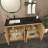 Monterey 59" Inch Freestanding Bathroom Vanity + Reinforced Black Acrylic Left Sink-1172379858-1173910622