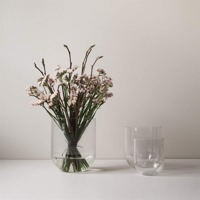 Ceramic Table Vase, 4.72" H x 3.35" W x 3.35" D