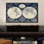 Carte bleue du monde par Elizabeth Medley - impression d'art graphique-31934519-31934715