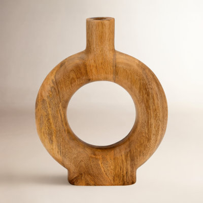 Solid Mango Wood Table Vase