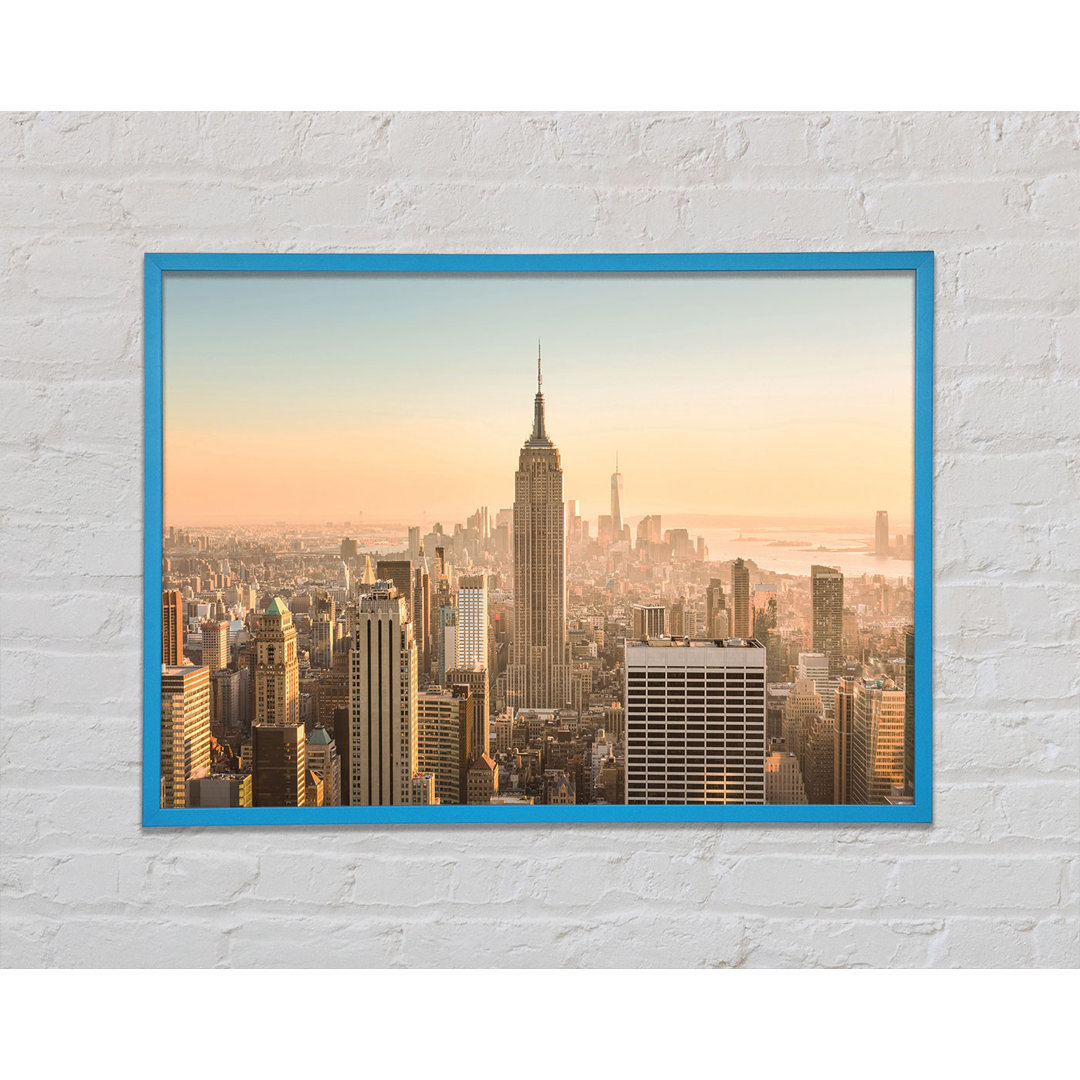 New York Skyline In The Day - Einzelne Bilderrahmen Kunstdrucke