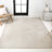 Aldrik High-Low Abstract Groovy Striped Beige/Cream Indoor/Outdoor Rug-1833791636