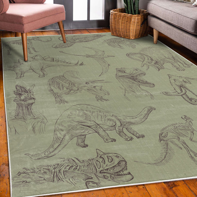 Tapis décoratif en fibres à haute densité Fitnete, Rectangle 4 pi x 5 pi 5 po