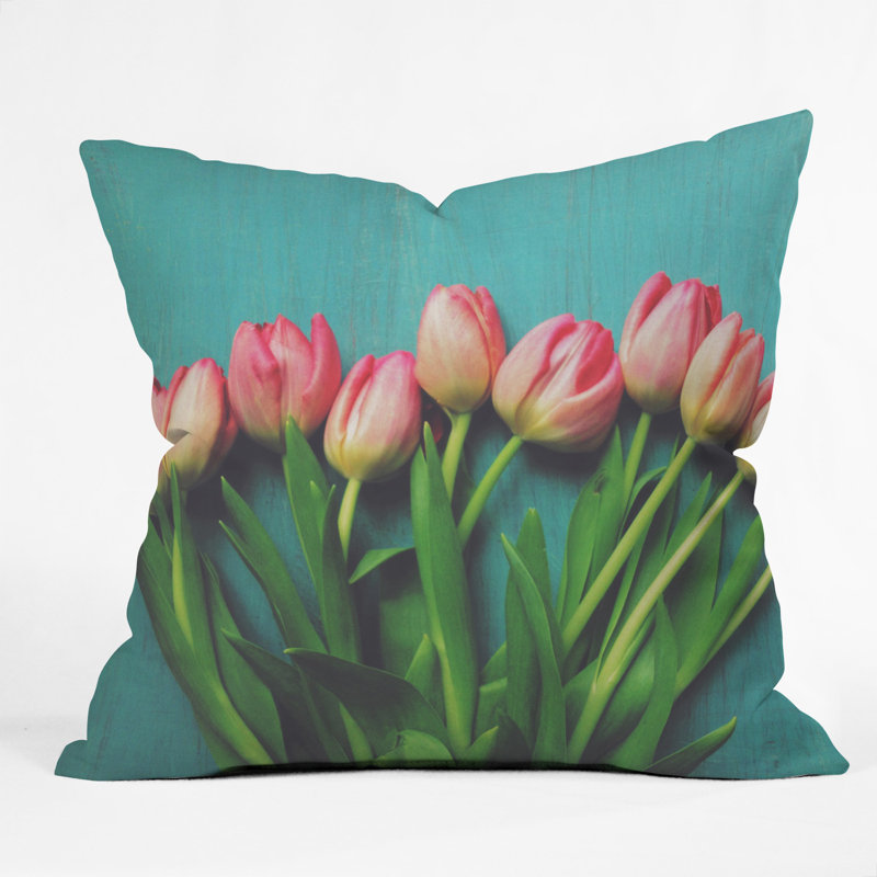 Coussin décoratif intérieur/extérieur jolie tulipes olivia st claire