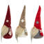 Ensemble de 3 gnomes de Noël ronds et gris à barbe grise 10,5 po