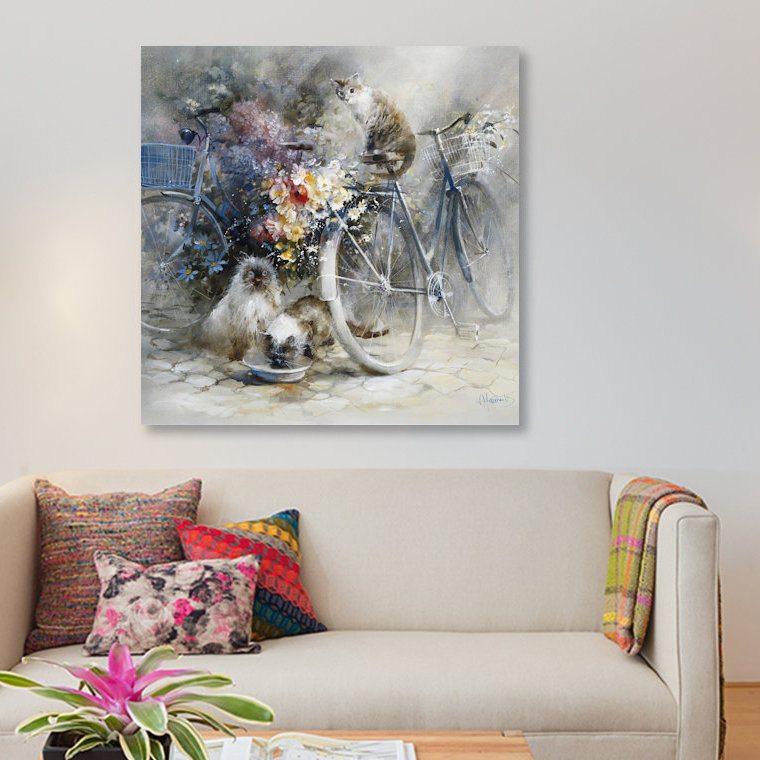 «Bicycle Race», impression sur toile, H 37 po x l 37 po x P 1,5 po, Pas de tapis, Toile tendue