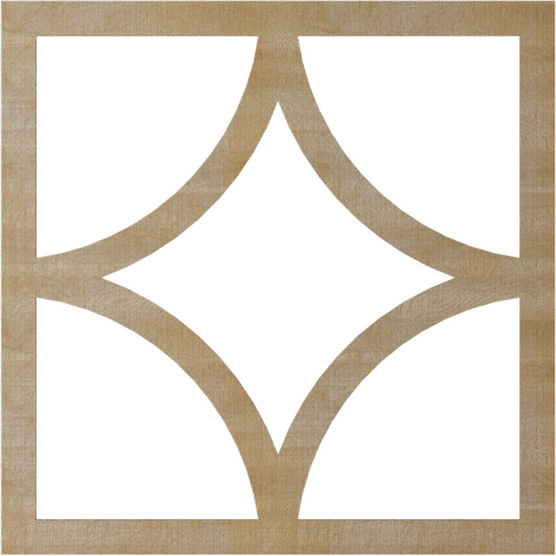 Statesman Ceiling Medallion, 38" H x 38" W x 0.25" D, Birch