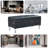 Upholstered Storage Ottoman Bench For Bedroom End Of Bed Faux Leather Rectangular Storage Benches Footrest With Crystal Buttons For Living Room Entryway (Silver)-2085709569