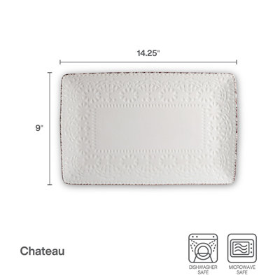 Pfaltzgraff Chateau 14.75 in. Rectangular Serving Platter