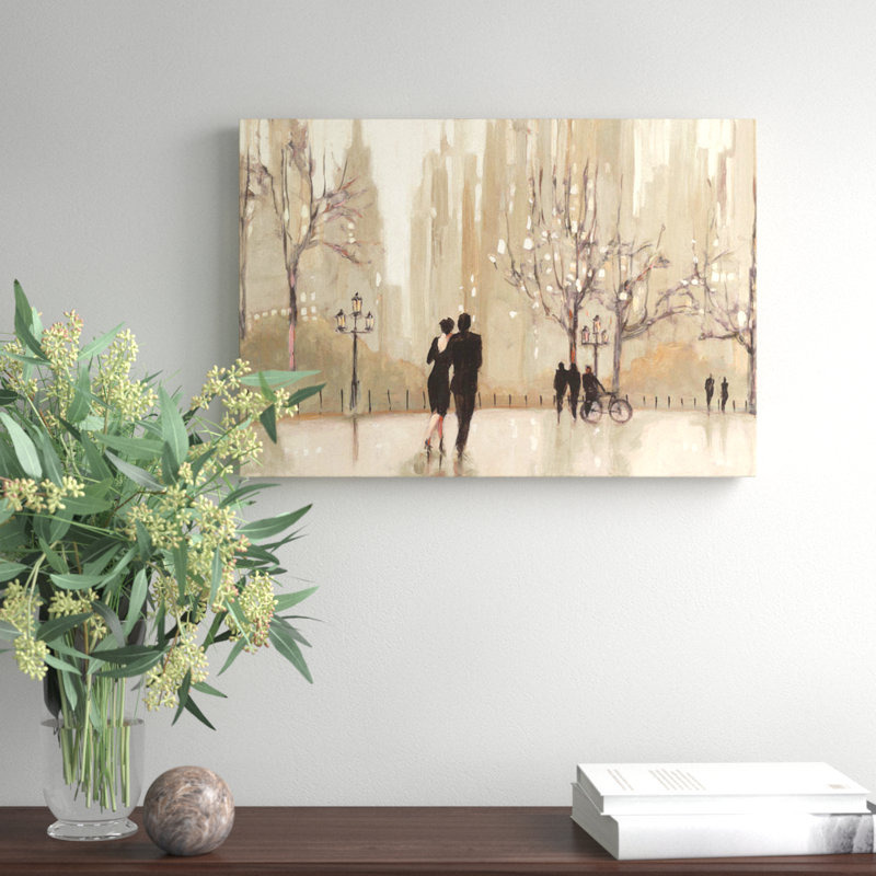 Print on Canvas, 45.72 cm H x 66.04 cm W x 4.445 cm D, Black  Floater Framed
