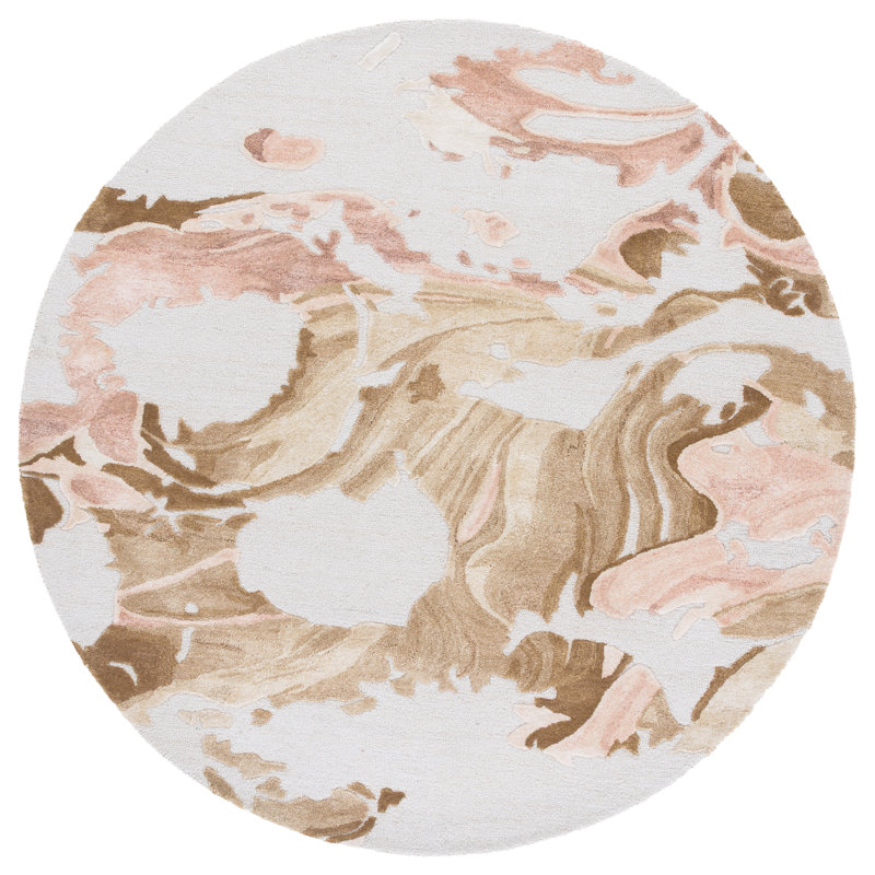 Fifth Avenue 507 Hand Tufted Performance Abstract Rug, Round 6'