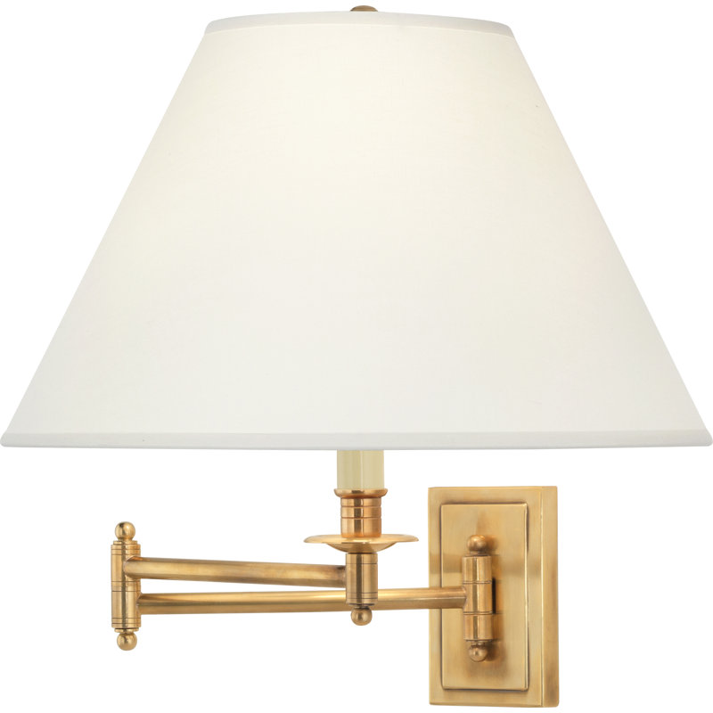 Kinetic 1 - Light Swing Arm, Ascot Bone, Antique Brass