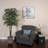 Ficus artificiel en pot de style panier