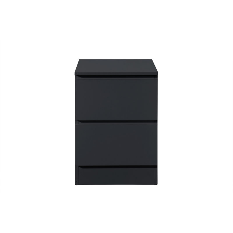Marqita 2 Drawer Bedside Table, Black