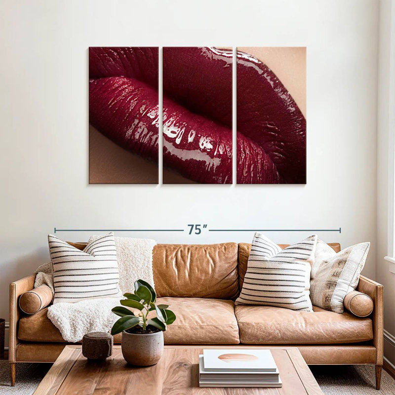 Shuttleworth Glossy Red Lips, 36" H x 57" W