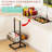 Rolling Pantry Storage cart, 4 Tier Snack Cart with Wheels, 2 Lockable Castors, Metal Wire Storage Cart