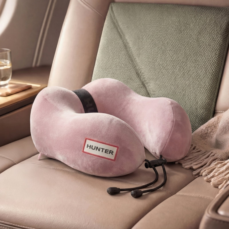 Hunter Ellis Contour Travel Neck Pillow, Pale Mauve