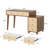 Retro-Style Computer Desk with 5 Drawers, Spacious Desktop, and Adjustable Setup for Modern Workspaces