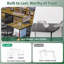 114" L-Shaped Desk With Power Hub, Industrial Gaming Desk - 6 Drawers, Removable Monitor Stand, Rustic Brown Home Office