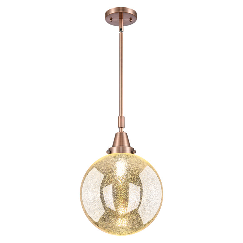 Luminaire suspendu sphère 1 lumière Lorri, Cuivre antique
