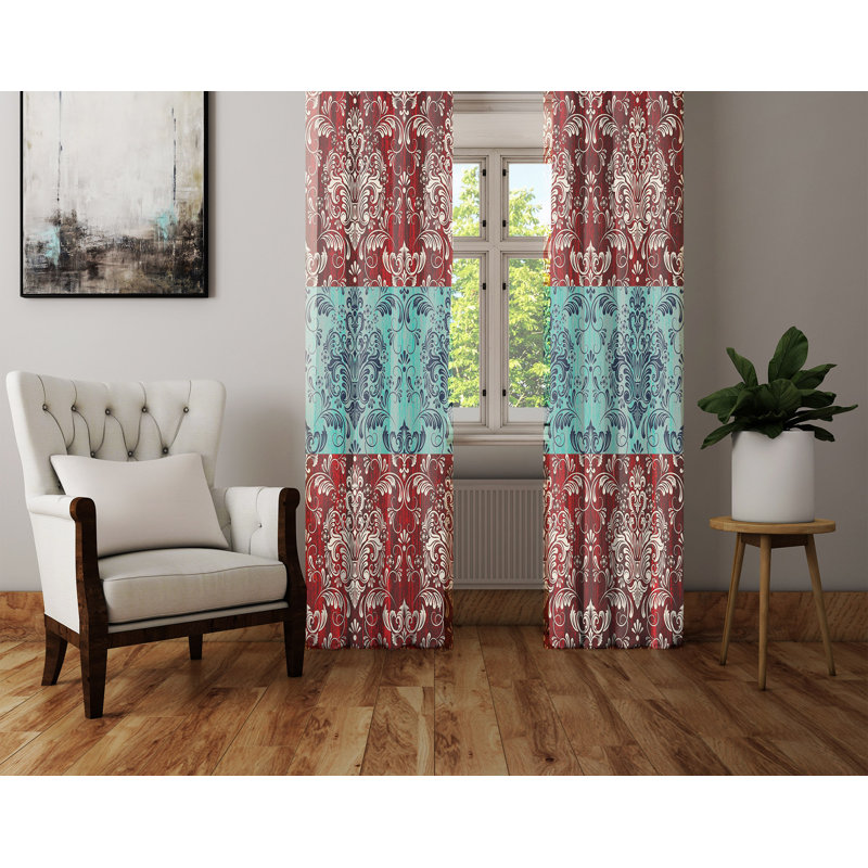 Paire de rideaux semi-transparents Victorian, L 20 po x L 82 po