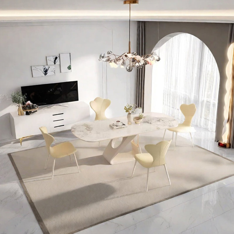 Ensemble de table de salle à manger Light Luxury, H 29,53 po x L 62,99 po x l 35,43 po