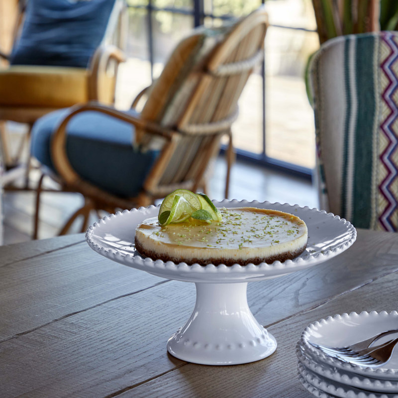 Pearl Stoneware Cake Stand