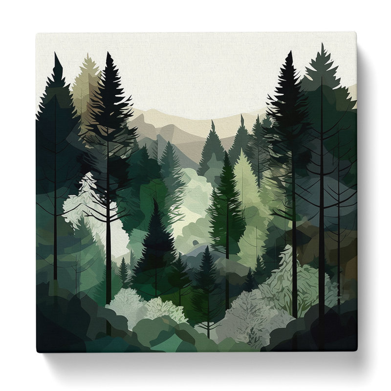 Forest Graphic Art No.6 - Wrapped Canvas, 35cm H x 35cm W x 3cm D
