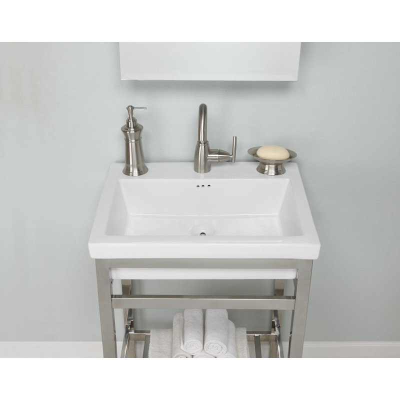 South Beach 24" Single Bathroom Vanity Set, Polished Chrome, 1 Hole