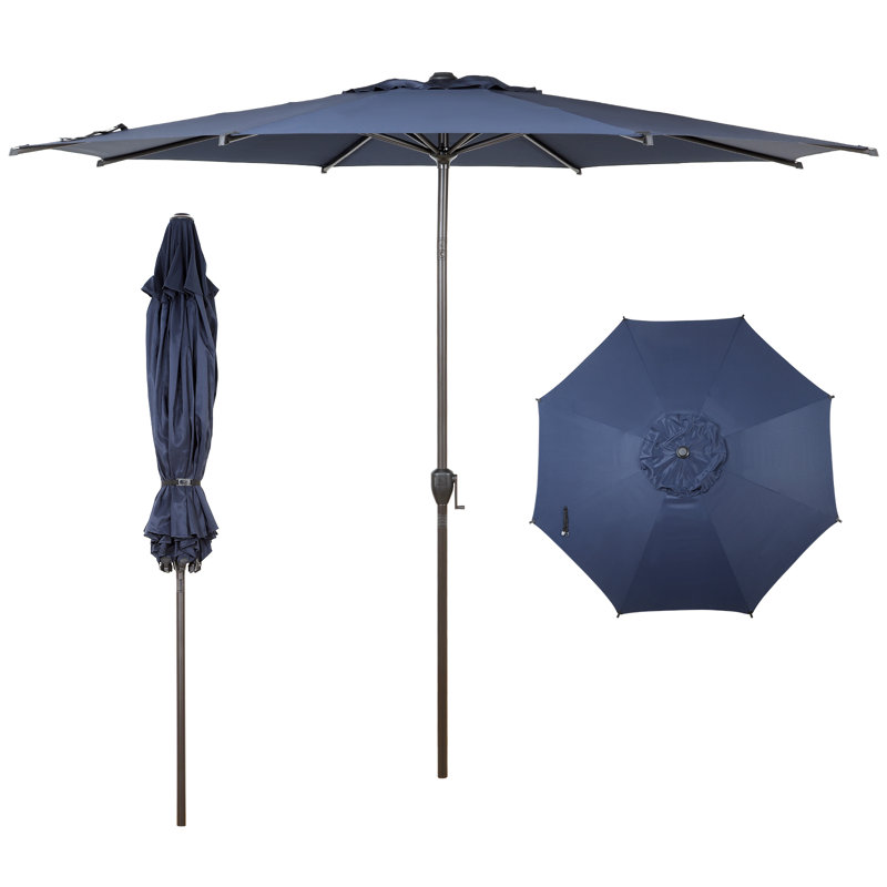 Parasol de marché 108 po Lyon, Bleu très foncé, L 132 po x P 132 po