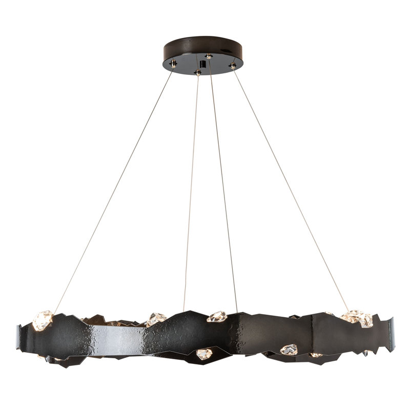 Trove Wagon Wheel LED Chandelier, Ink