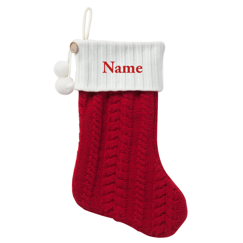 Cable-Knit Personalized Stocking, Yes