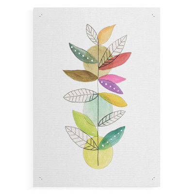 Moon Rising Leaves I - Impression sur toile seulement - NON-CADRE