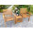 Cilla Teak Solid Wood Outdoor Stacking Dining Armchair
