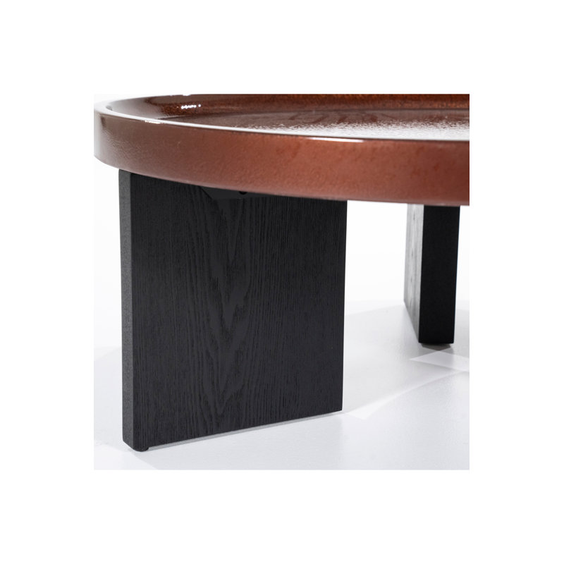 Single Coffee Table, Red, 14" H x 35" L x 35" W 