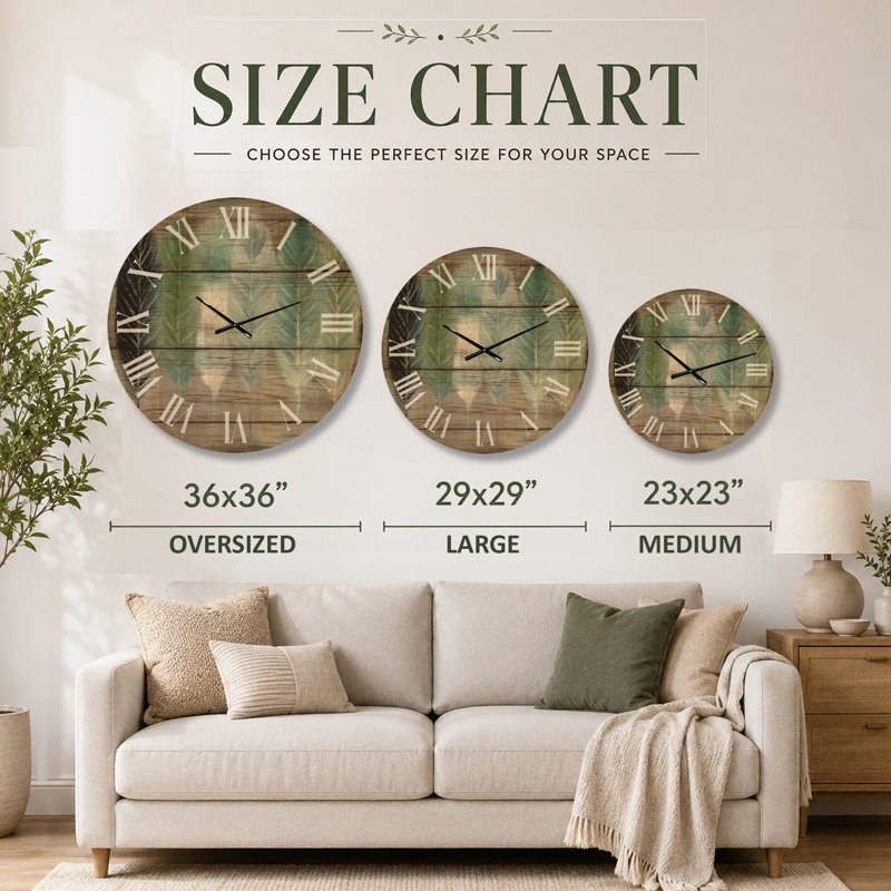 Horloge murale surdimensionnée en bois surdimensionné et moderne, Oversized