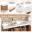 Meuble-lavabo double 59 po avec lavabo en résine SMC, armoire de rangement moderne à poignées cachées avec tablettes en U et tiroirs à fermeture en douceur
