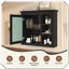 Armoire à pharmacie murale avec miroir et 3 tablettes de rangement ouvertes-842010839