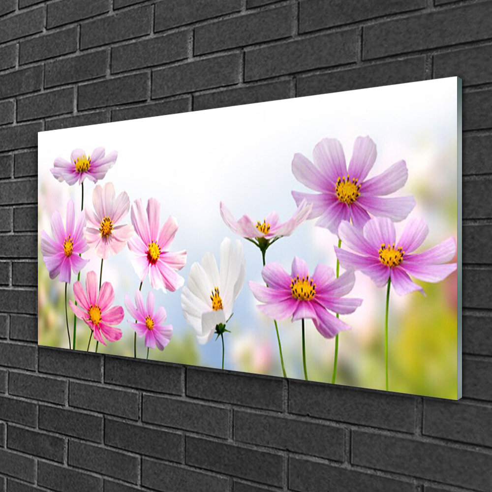 Glasbild Blumen Floral